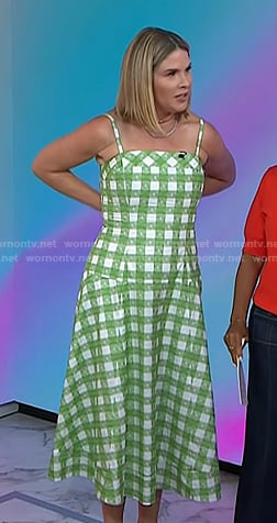 Jenna's green check midi dress on Today