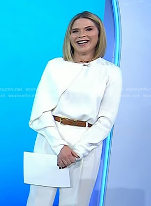 Jenna's white draped cape top on Today