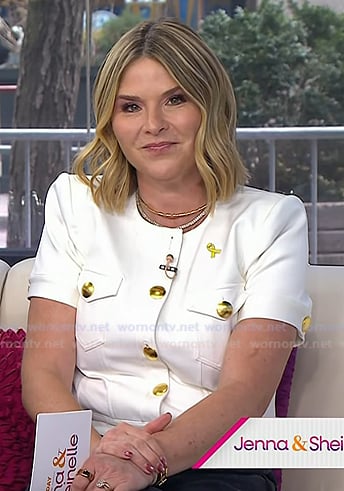 Jenna's white short sleeve jacket on Today