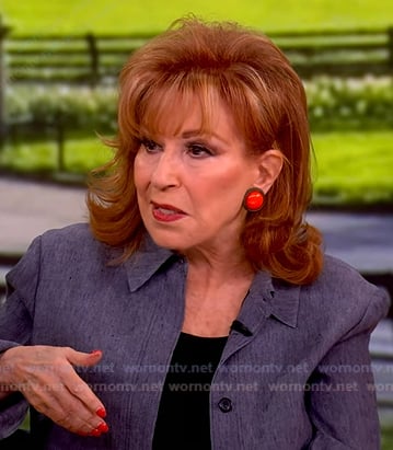 Joy's blue shirt jacket on The View
