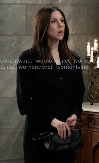 Kristina's black twisted shirtdress on General Hospital