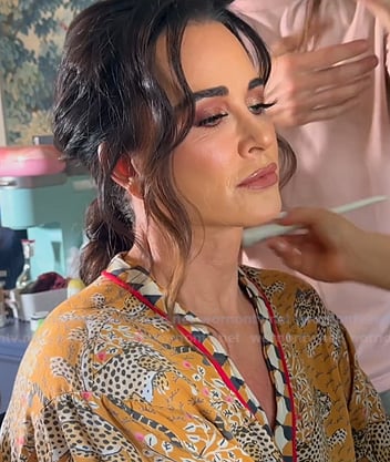 Kyle's orange cheetah print robe on The Real Housewives of Beverly Hills