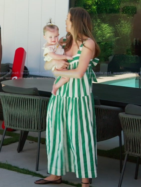 Lala's green stripe dress on The Valley