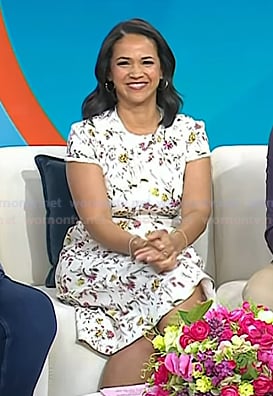 Laura's white floral print midi dress on Today