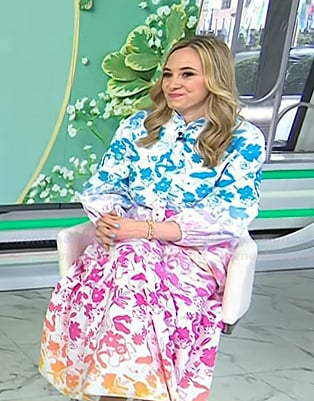Lexie Sachs's multicolor floral shirtdress on Today