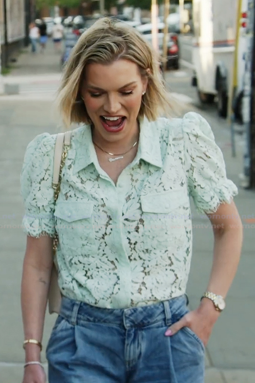 Lindsay's mint lace top on Summer House