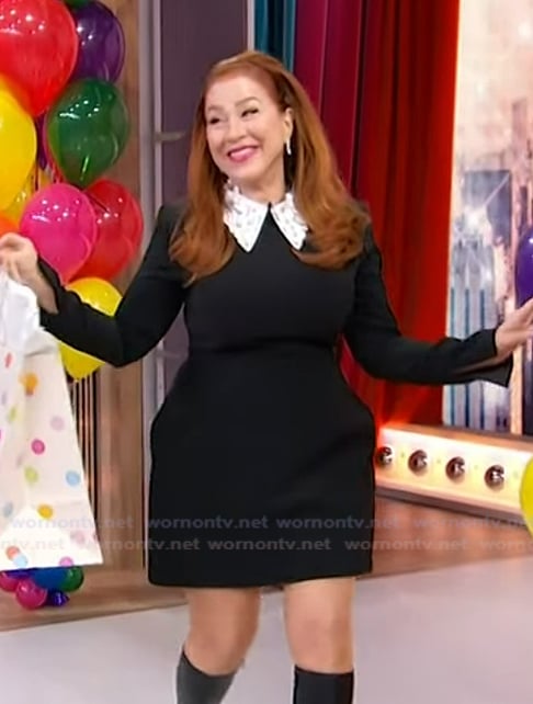 Lisa Ann Walter's black embellished dress on Sherri