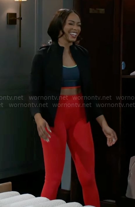 Madison's sports bra on Beyond the Gates