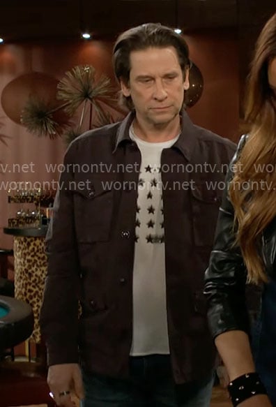 Matt's star graphic tee on The Young and the Restless