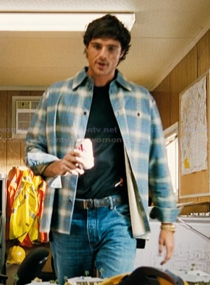 Nate's blue plaid shirt on Euphoria
