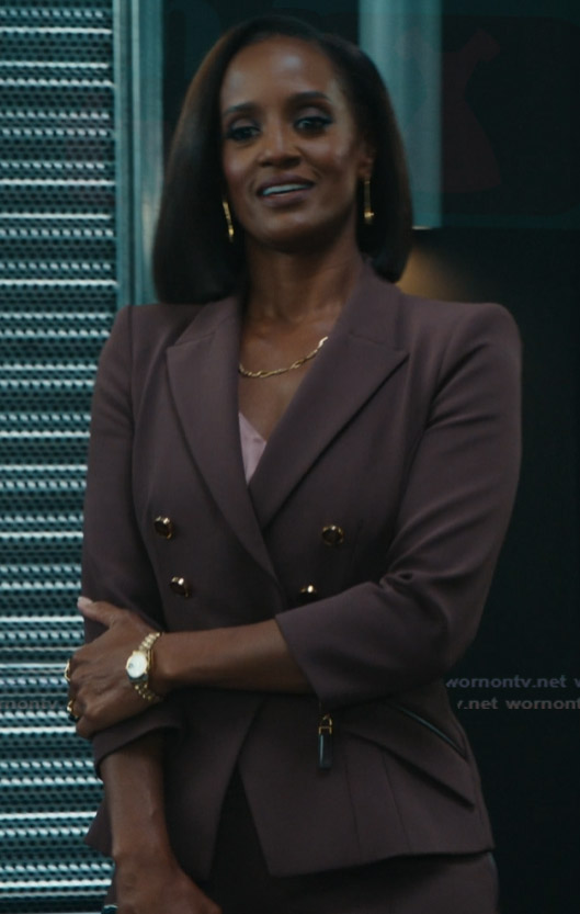 Olympia's brown double breasted blazer on Matlock