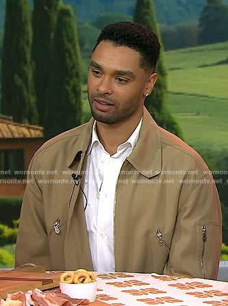 Regé-Jean Page's beige zip jacket on Today
