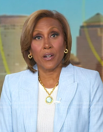 Robin's blue marine pendant necklace on Good Morning America