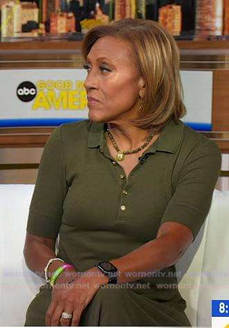Robin's green polo dress on Good Morning America