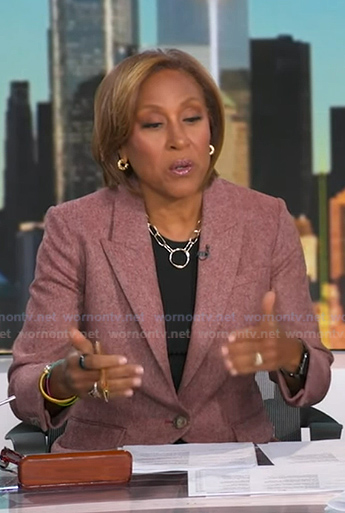 Robin's pink blazer on Good Morning America