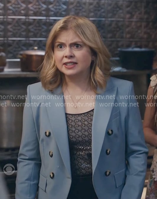 Sam's blue blazer on Ghosts