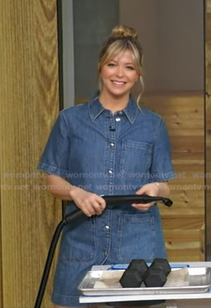 Sarah McAllister's denim mini dress on Good Morning America