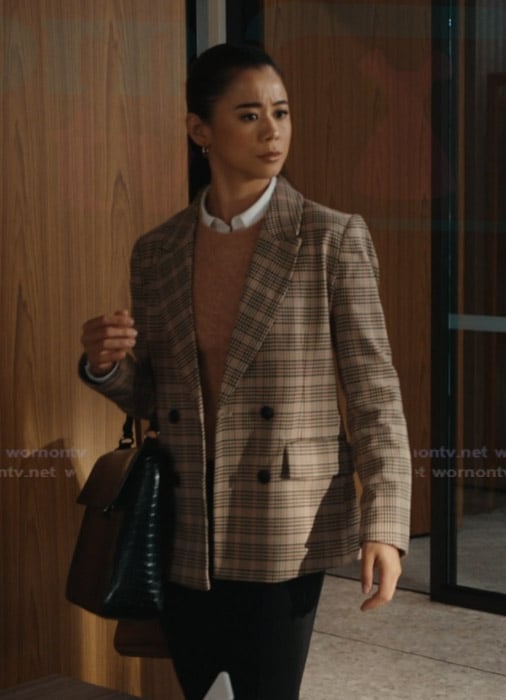 Sarah's plaid double breasted blazer on Matlock