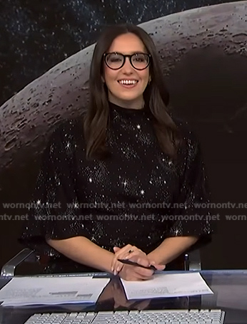 Savannah's black star print top on NBC News Daily