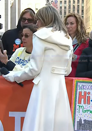 SAvannah's white hooded coat on Today