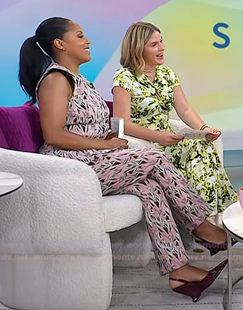 Sheinelle's burgundy heel pumps on Today