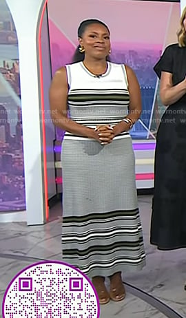 Sheinelle's stripe knit dress on Today