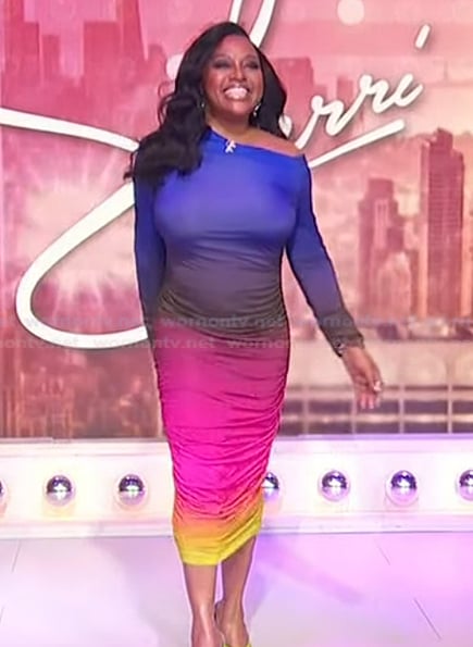 Sherri's ombre mesh dress on Sherri