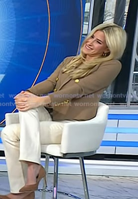 Stefani Berkin's brown double breasted blazer on Today
