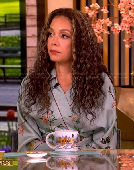 Sunny's floral print wrap dress on The View