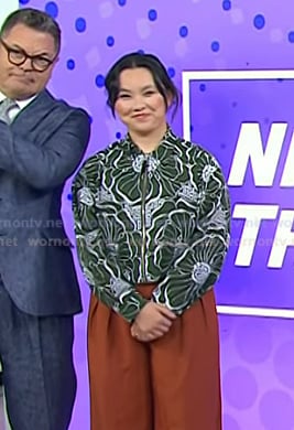 Thaddea Graham's green floral jacket on Today