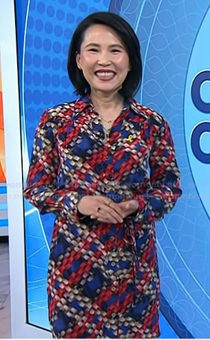 Vicky's plaid shirtdress on Today