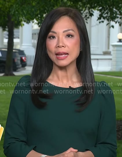 Weijia Jiang's green dress on CBS Mornings