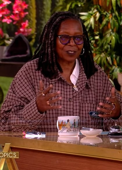 Whoopi’s brown plaid shirt on The View