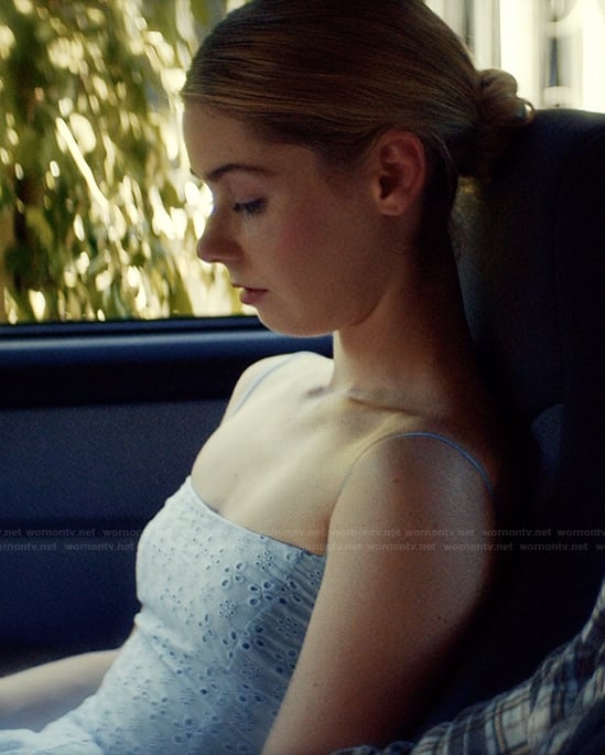 Young Nancy's blue eyelet dress on Imperfect Women