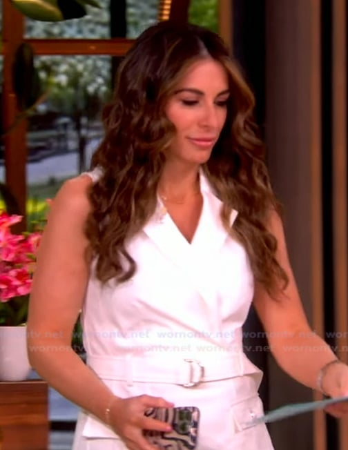 Alyssa's white belted dress on The View