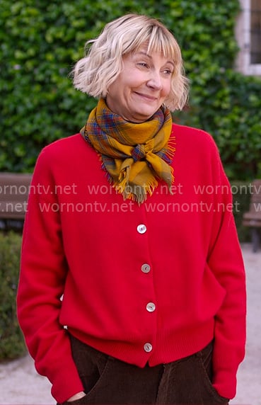 Anne's red cardigan on The Four Seasons