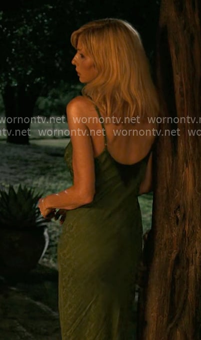 Beth's green slip dress on Dutton Ranch
