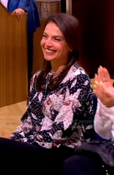 Bianna Golodryga's floral print blouse on The View