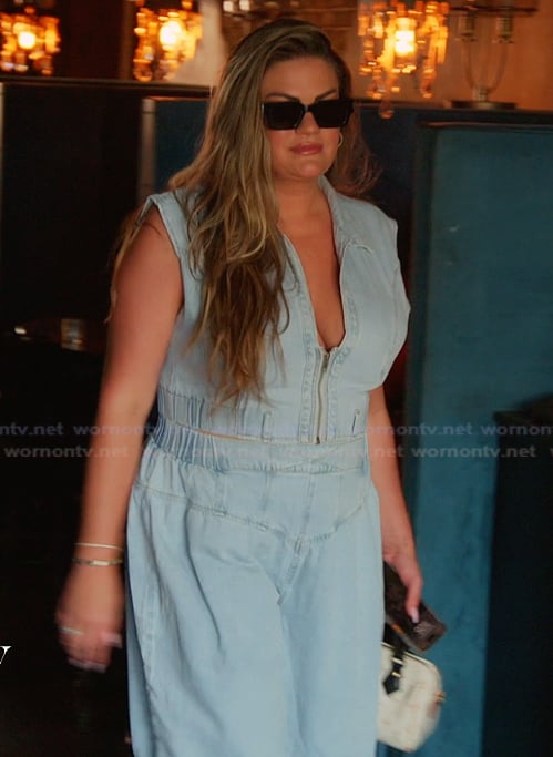 Brittany's denim two-piece set on The Valley