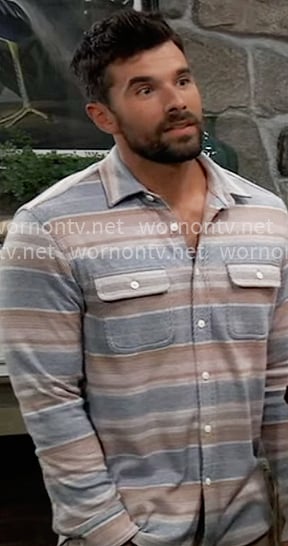 Chase's striped print shirt on General Hospital
