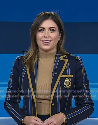 Chloe's navy striped blazer on Today