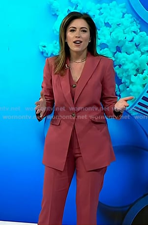 Chloe's pink vest, blazer and pants on Today