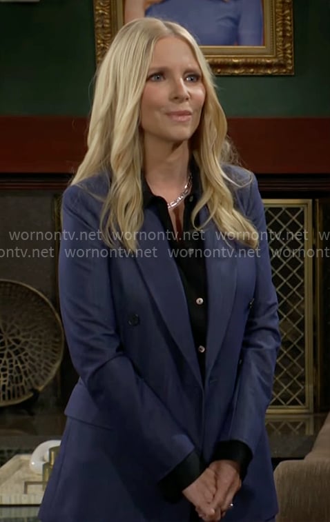 Christine's blue suit on The Young and the Restless