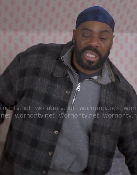 Claude's grey plaid shirt on The Four Seasons