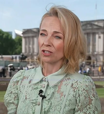 Daisy McAndrews's mint green floral lace dress on Today