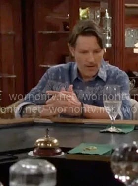 Daniel's blue paisley shirt on The Young and the Restless