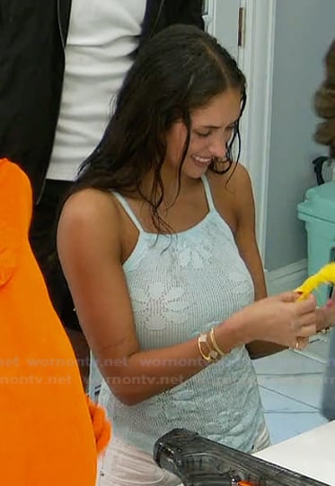 Dara's blue floral cami on Summer House