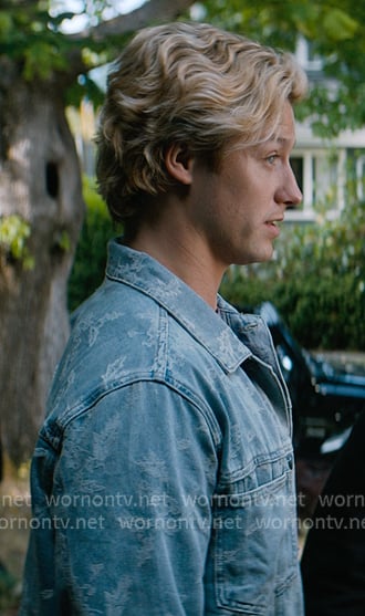 Dean's floral denim jacket on Off Campus