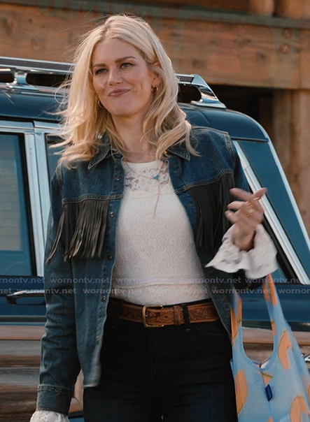 Dolly's denim fringe jacket on Marshals