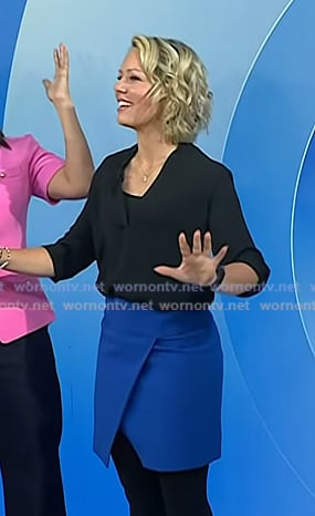 Dylan's blue wrap mini skirt on Today